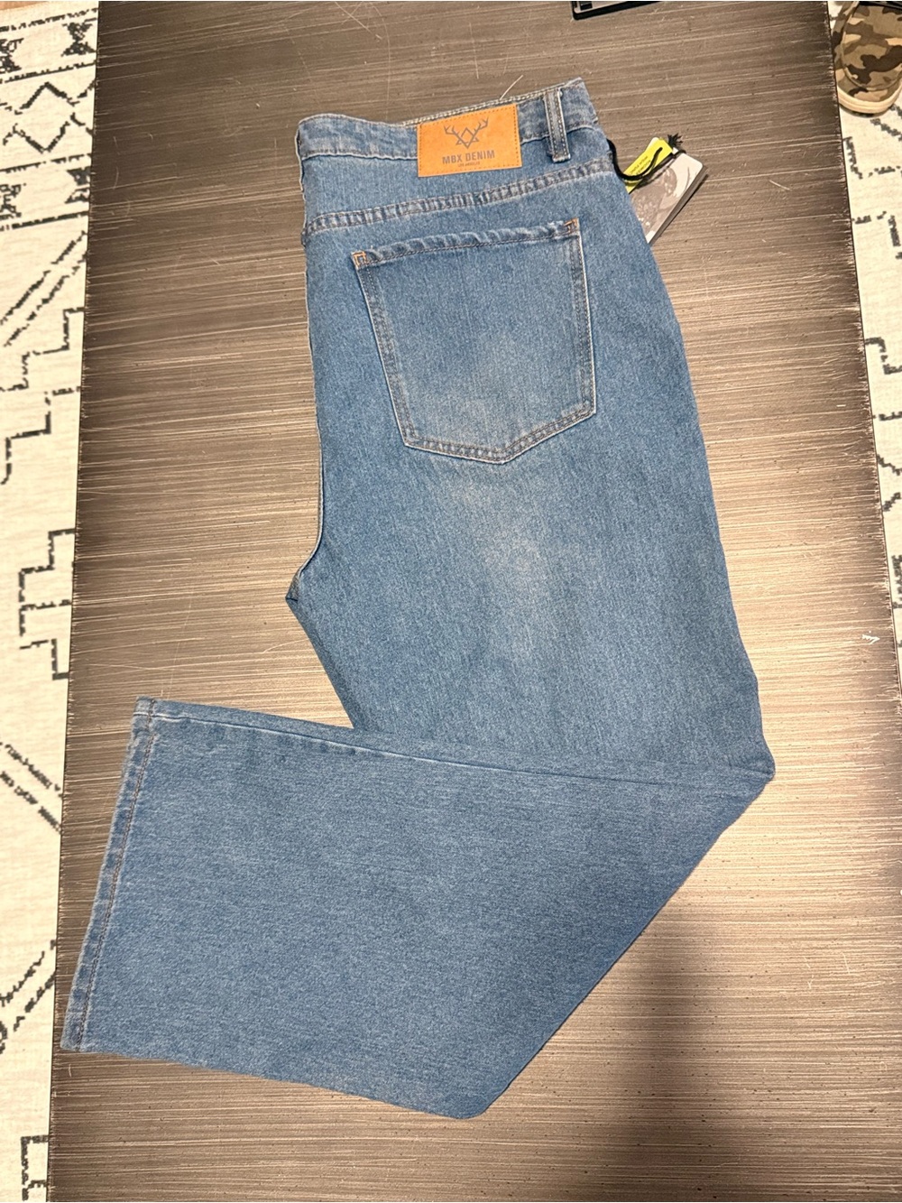 Men's Straight-Leg Denim Jeans - Blue by MBX Denim